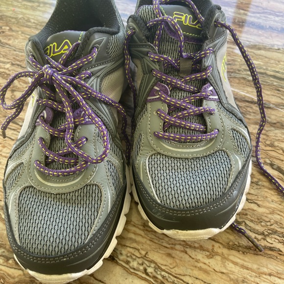 Fila Women's Gray and Purple Sneakers - Picture 2 of 6